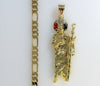 Plated Saint Jude 5mm Figaro Chain Necklace