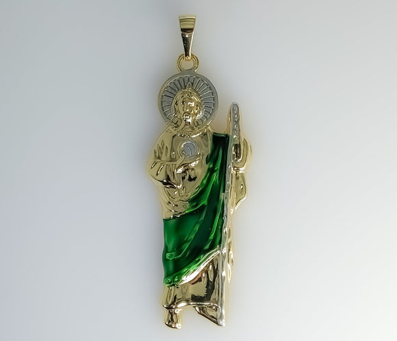 Plated X-Large Saint Jude Thaddaeus Pendant