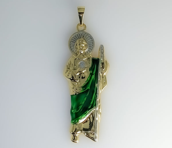 Plated X-Large Saint Jude Thaddaeus Pendant