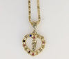 Plated Saint Jude 2mm Star Solid Chain Necklace
