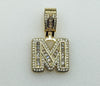 Plated Bling Letter "M" Pendant