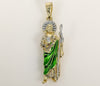 Plated Multicolor Saint Jude Thaddaeus Pendant