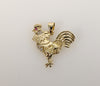 Plated Dainty Rooster Pendant*