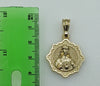 Plated Sacred Heart of Jesus 3mm Figaro Chain Necklace