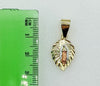 Plated Dainty Tri-Color Virgin Mary Pendant