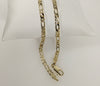 Plated Virgin Mary 3mm Figaro Chain Necklace