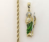 Plated Multicolor Saint Jude 4mm Rope/Braided Chain Necklace