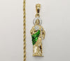 Plated Multicolor Saint Jude 3mm Rope/Braided Chain Necklace