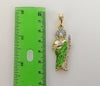 Plated Multicolor Saint Jude 4mm Figaro Chain Necklace