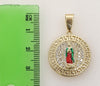 Plated Multicolor Virgin Mary 2mm Rope/Braided Chain Necklace