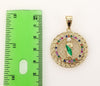 Plated Multicolor Saint Jude 4mm Figaro Chain Necklace