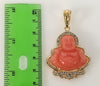 Plated Buddha 4mm 14K Diamond Figaro Chain Necklace