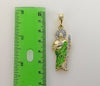 Plated Multicolor Saint Jude 3mm Figaro Chain Necklace
