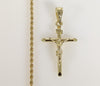 Plated Small Cross 2mm Rope/Braided Chain Necklace