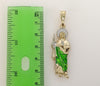 Plated Medium Multicolor Saint Jude 3mm Figaro Chain Necklace