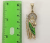 Plated Multicolor Saint Jude 4mm Figaro Chain Necklace