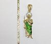 Plated Large Multicolor Saint Jude 4mm Figaro Chain Necklace