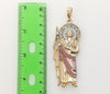 Plated Tri-Color Saint Jude 5mm Figaro Chain Necklace