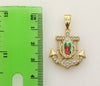 Plated Multicolor Virgin Mary Pendant