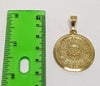 Plated Aztec Mayan Calendar 2mm Rope/Braided Chain Necklace