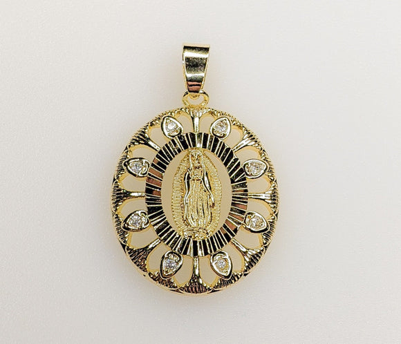 Plated Virgin Mary Pendant