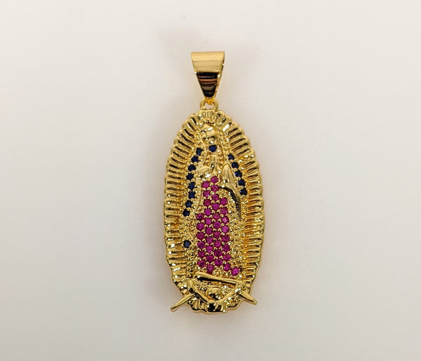 Plated Virgin Mary Pendant