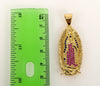 Plated Virgin Mary 2mm Rope/Braided Chain Necklace