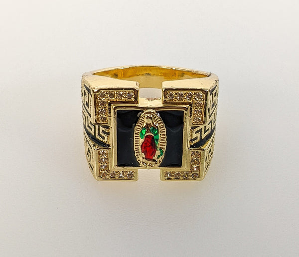 Plated Multicolor Virgin Mary Men Ring