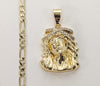 Plated Jesus 4mm Figaro Chain Necklace