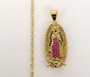 Plated Virgin Mary 2mm Star Solid Chain Necklace
