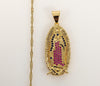 Plated Virgin Mary Twist Chain Necklace