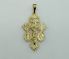 Plated Cross 5mm Figaro Chain Necklace