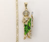 Plated Multicolor Saint Jude 3mm Figaro Chain Necklace