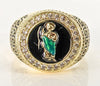 Plated Multicolor Saint Jude Men Adjustable Ring