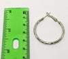 Rhodium Plated 30mm Hoop Earring