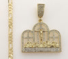 Plated The Last Supper 5mm Figaro Chain Necklace