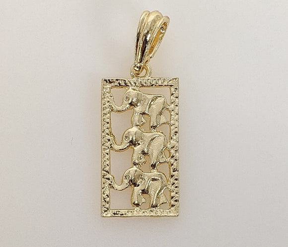 Plated Elephant Pendant