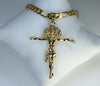 Plated Cross 5mm Figaro Chain Necklace