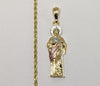 Tri-Color Saint Jude 3mm Rope/Braided Chain Necklace