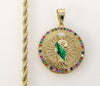 Plated Multicolor Saint Jude 4mm Rope/Braided Chain Necklace