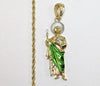 Plated Large Multicolor Saint Jude 3mm Rope/Braided Chain Necklace