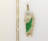 Plated Multicolor Saint Jude 4mm Figaro Chain Necklace