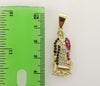 Plated Virgin Mary 3mm Figaro Chain Necklace