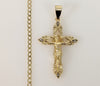 Plated Cross 3mm Cuban Chain Necklace