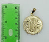 Plated Virgin Mary 3mm Figaro Chain Necklace