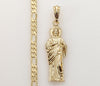 Plated Saint Jude 5mm Figaro Chain Necklace
