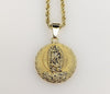 Plated Virgin Mary 3mm Rope/Braided Chain Necklace