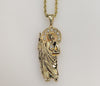 Gold plated Saint Jude necklace pendant | Patron Saint of Lost Causes
