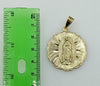 Plated Virgin Mary 4mm Figaro Chain Necklace