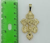 Plated Cross 4mm Figaro Chain Necklace